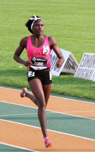 Kendra Clarke running.